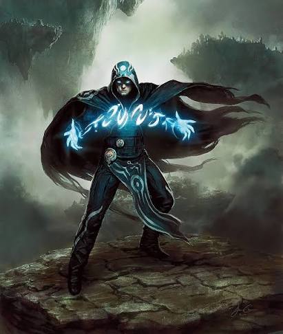 Jace casting a glowing blue spell